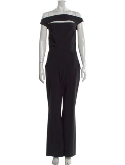 Pre-owned Chiara Boni Off-the-shoulder Jumpsuit In Black