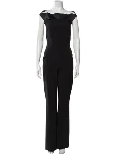 Pre-owned Chiara Boni Off-the-shoulder Jumpsuit In Black