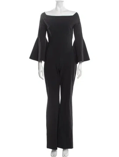 Pre-owned Chiara Boni Off-the-shoulder Jumpsuit In Black