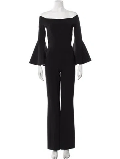 Pre-owned Chiara Boni Off-the-shoulder Jumpsuit In Black
