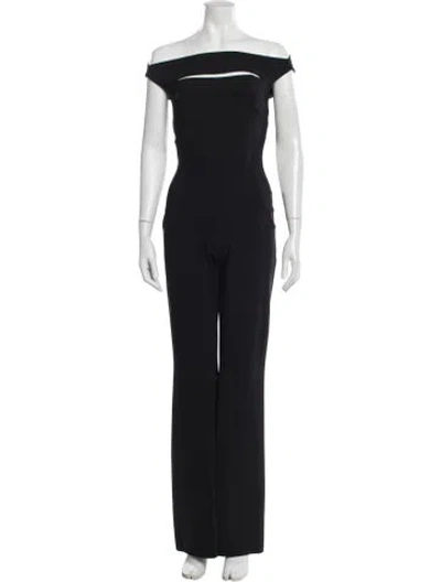 Pre-owned Chiara Boni Off-the-shoulder Jumpsuit In Blue