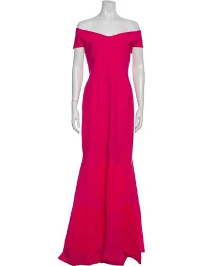 Pre-owned Chiara Boni Off-the-shoulder Long Dress W/ Tags In Red