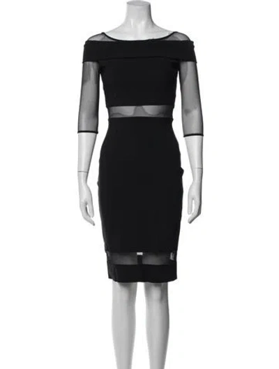 Pre-owned Chiara Boni Off-the-shoulder Mini Dress In Black