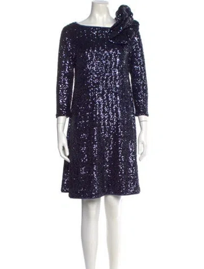 Pre-owned Chiara Boni Off-the-shoulder Mini Dress In Blue