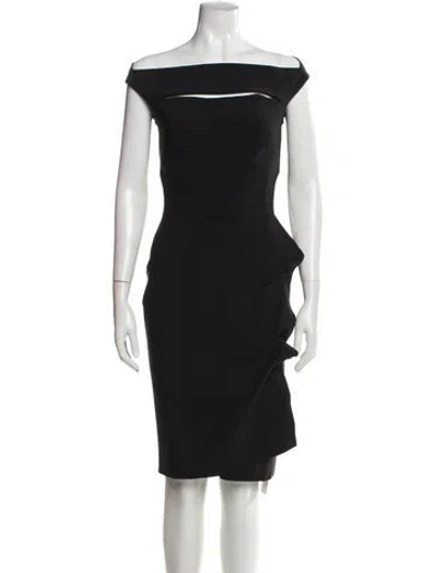Pre-owned Chiara Boni Off-the-shoulder Mini Dress In Gray