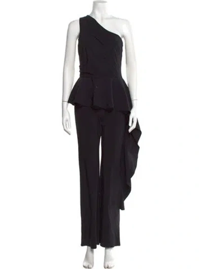 Pre-owned Chiara Boni One-shoulder Jumpsuit In Black