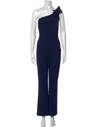 Pre-owned Chiara Boni One-shoulder Jumpsuit In Blue
