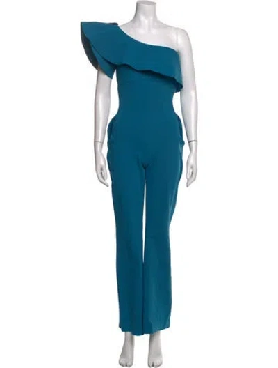 Pre-owned Chiara Boni One-shoulder Jumpsuit In Blue