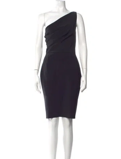 Pre-owned Chiara Boni One-shoulder Knee-length Dress In Blue