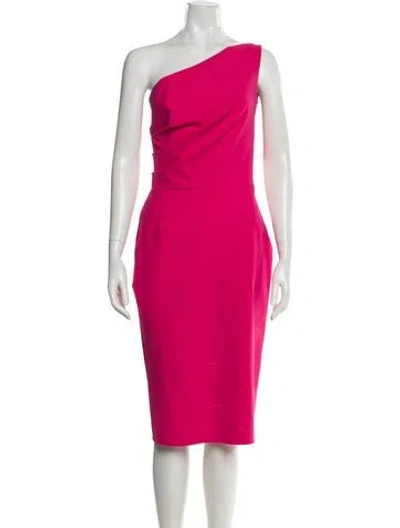 Pre-owned Chiara Boni One-shoulder Knee-length Dress In Pink