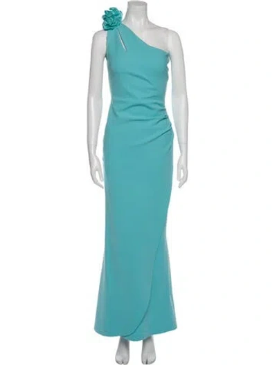Pre-owned Chiara Boni One-shoulder Long Dress In Blue