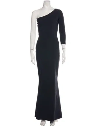 Pre-owned Chiara Boni One-shoulder Long Dress In Blue