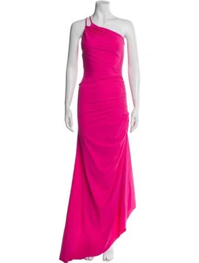 Pre-owned Chiara Boni One-shoulder Long Dress In Pink