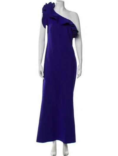 Pre-owned Chiara Boni One-shoulder Long Dress In Purple