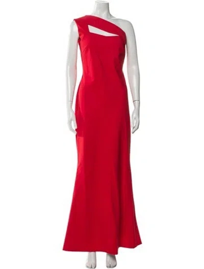 Pre-owned Chiara Boni One-shoulder Long Dress In Red