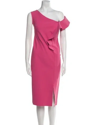Pre-owned Chiara Boni One-shoulder Midi Length Dress In Pink