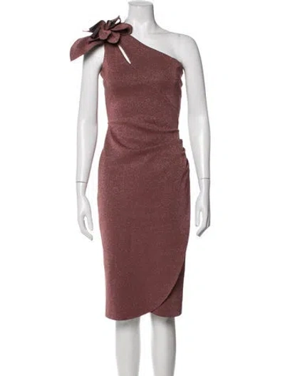 Pre-owned Chiara Boni One-shoulder Midi Length Dress In Pink