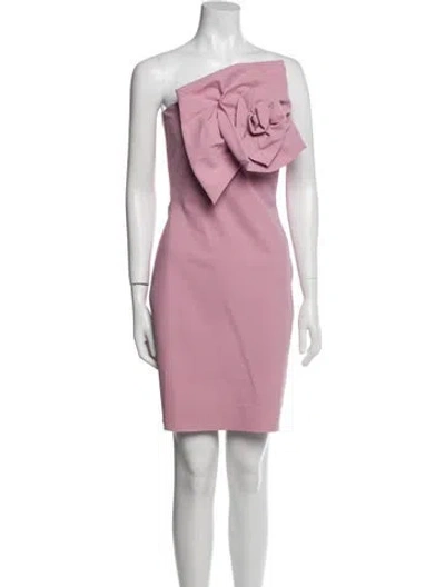 Pre-owned Chiara Boni One-shoulder Mini Dress In Pink