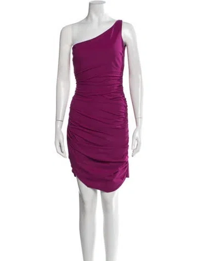 Pre-owned Chiara Boni One-shoulder Mini Dress In Pink
