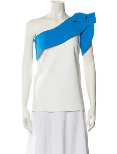 Pre-owned Chiara Boni One-shoulder Short Sleeve Blouse In Multi