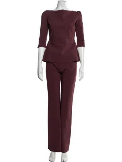Pre-owned Chiara Boni Pant Set In Burgundy