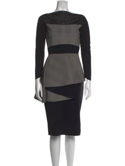 Pre-owned Chiara Boni Plaid Print Knee-length Dress In Multi