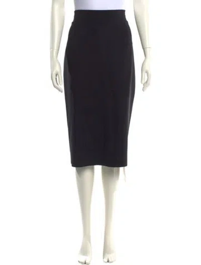 Pre-owned Chiara Boni Pleated Accents Knee-length Skirt In Black