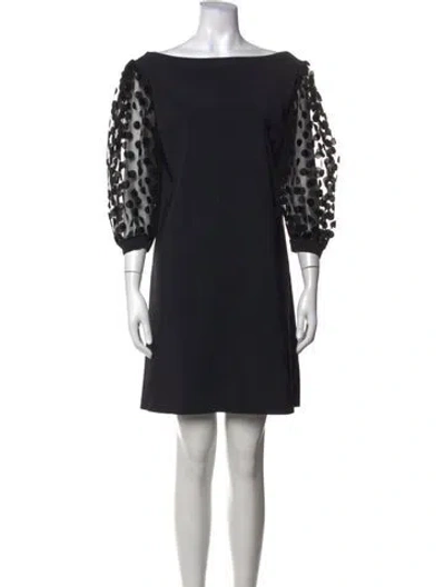 Pre-owned Chiara Boni Polka Dot Print Mini Dress In Black