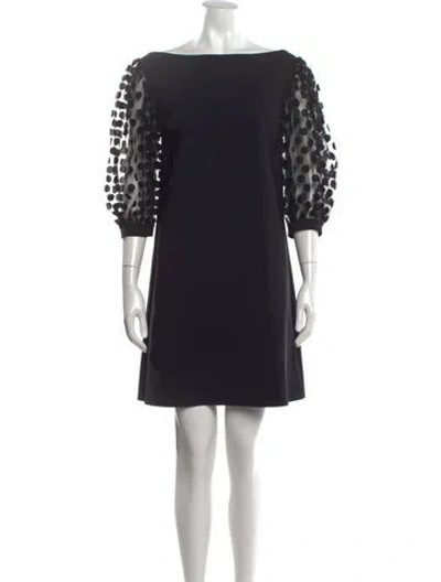 Pre-owned Chiara Boni Polka Dot Print Mini Dress In Black