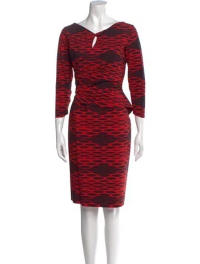 Pre-owned Chiara Boni Printed Knee-length Dress In Multi