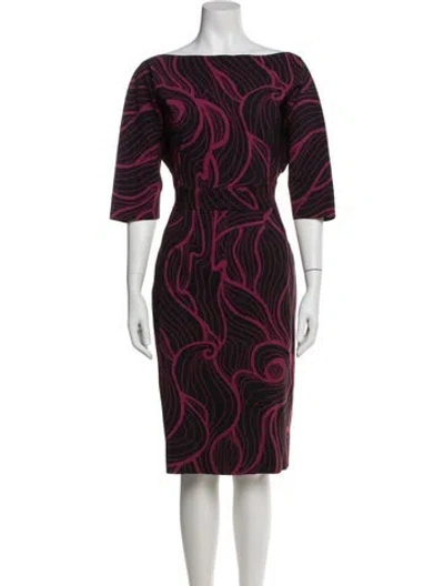 Pre-owned Chiara Boni Printed Knee-length Dress In Multi