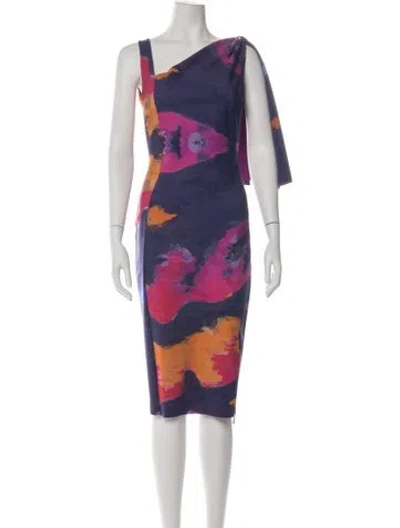 Pre-owned Chiara Boni Printed Knee-length Dress In Multicolor