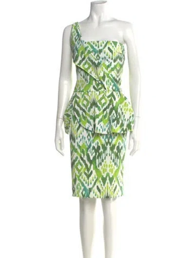 Pre-owned Chiara Boni Printed Knee-length Dress W/ Tags In Neutral