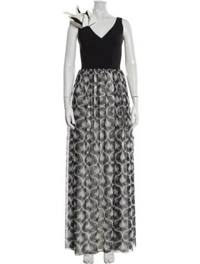 Pre-owned Chiara Boni Printed Long Dress In Multicolor