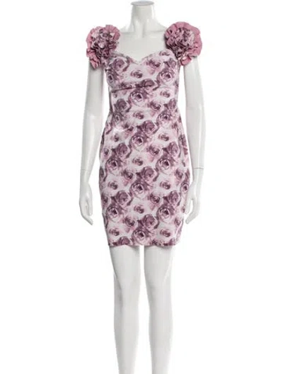 Pre-owned Chiara Boni Printed Mini Dress In Multi