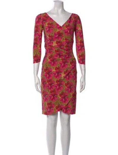 Pre-owned Chiara Boni Printed Mini Dress In Pink