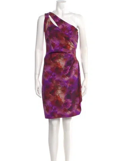 Pre-owned Chiara Boni Printed Mini Dress In Purple