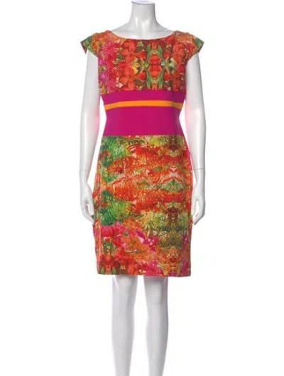 Pre-owned Chiara Boni Printed Mini Dress In Red