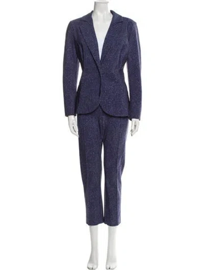 Pre-owned Chiara Boni Printed Pant Set In Blue