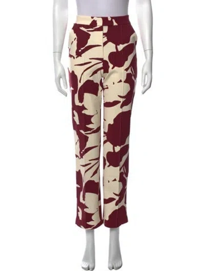 Pre-owned Chiara Boni Printed Straight Leg Pants W/ Tags In Multicolor