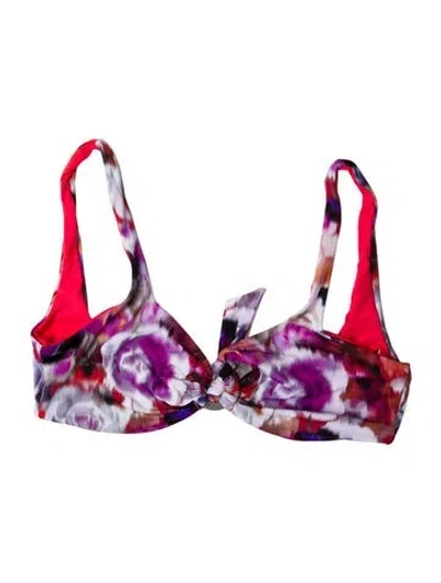 Pre-owned Chiara Boni Printed Top In Red