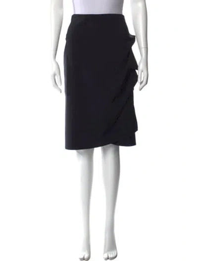 Pre-owned Chiara Boni Ruffle Embellishment Knee-length Skirt In Black