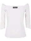 Chiara Boni "saffron L" Jersey Top In White