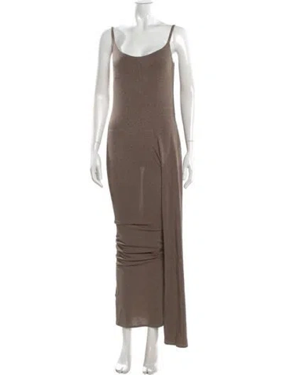 Pre-owned Chiara Boni Scoop Neck Jumpsuit In Brown