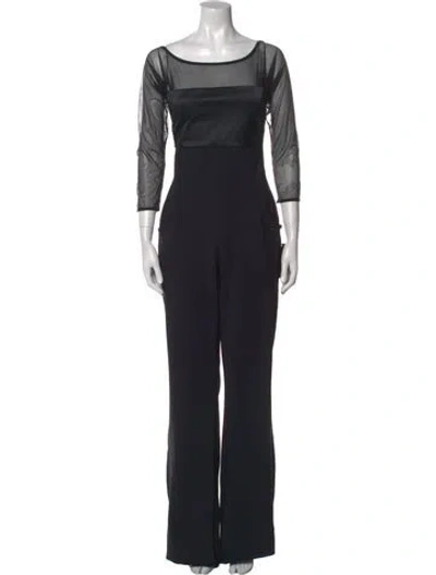 Pre-owned Chiara Boni Scoop Neck Jumpsuit W/ Tags In Black