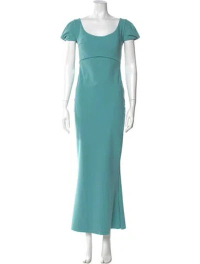 Pre-owned Chiara Boni Scoop Neck Long Dress In Blue