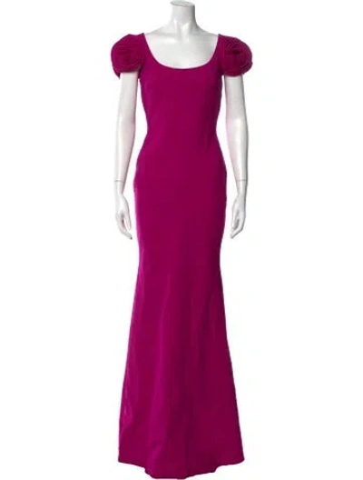 Pre-owned Chiara Boni Scoop Neck Long Dress In Pink