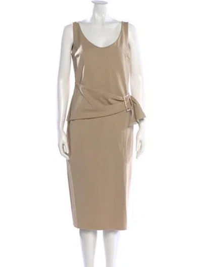 Pre-owned Chiara Boni Scoop Neck Midi Length Dress W/ Tags