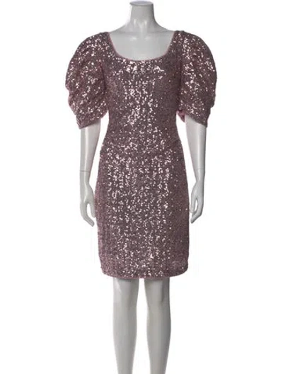 Pre-owned Chiara Boni Scoop Neck Mini Dress In Purple