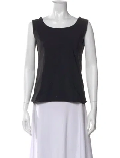 Pre-owned Chiara Boni Scoop Neck Sleeveless Top In Black